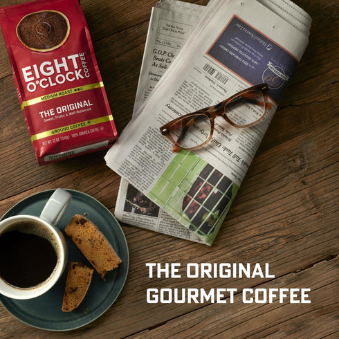 KD Chocolates 32 (Pack 1) Eighth-OClock Coffee Dark Italian Espresso Whole Bean Coffee, Dark Roast, Ounce of - Bold
