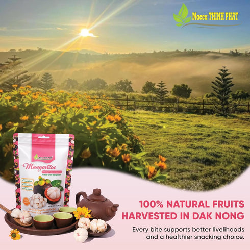 Pack 4, 8.46 Oz 100% Organic Freeze-Dried Mangosteen of | Natural Fruit Snacks | Tangy & Tart Flavor | No Sugar Added |