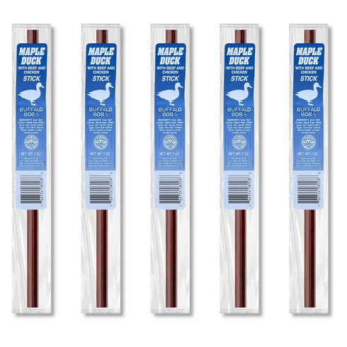 Buffaloe Bob's Wild Game Beef Jerky- Maple Duck Stick (5 Pack)