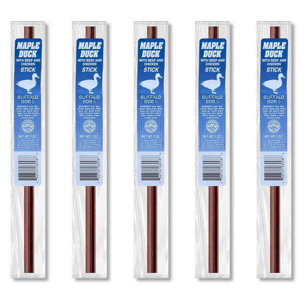 Buffaloe Bob's Wild Game Beef Jerky- Maple Duck Stick (5 Pack)