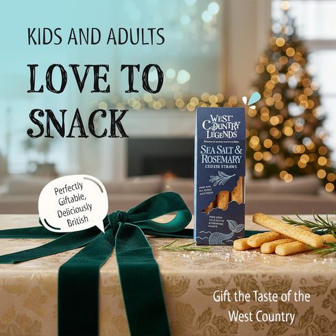 West Country Legends 100g Pack 1 Sea Salt & Rosemary Cheese Straws Traditional Cheddar Cheese Straws with Sea Salt