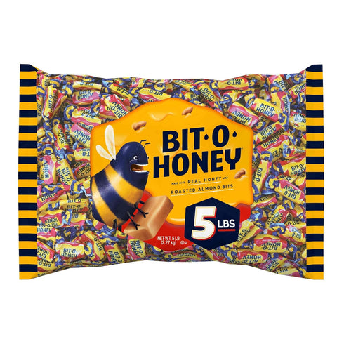 Bit-O-Honey Bit O Honey Candy - Individually Wrapped Honey Taffy with Roasted Almond