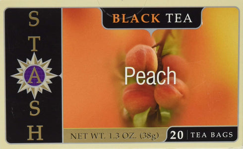 Stash Tea Black Tea Peach, 20 Count