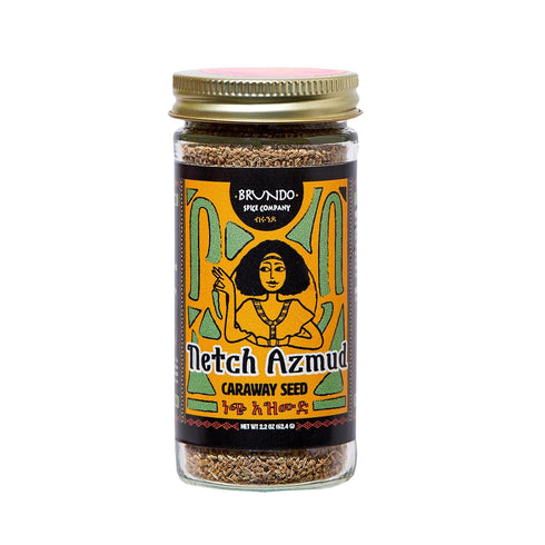 Brundo Spices Netch Azmud - Ethiopian Wild Caraway Seed, Hand Picked and Processed, Non-GMO