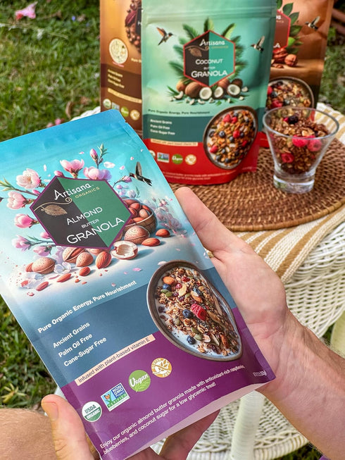10 oz (Pack 2) Artisana Organics Almond Granola - Gluten-Free, Vegan, Low Glycemic, Organic, Palm Oil-Free, Ancient