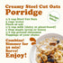 2.5 100% Food to Live Steel Cut Oats, Pounds - Whole Grain Irish Oats, Quick and Easy Cooking Oatmeal, Hearty