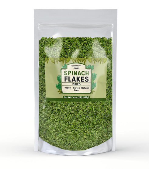 Unpretentious Spinach Flakes, 1 lb, Dried Spinach, Add to Breads, Seasoning &