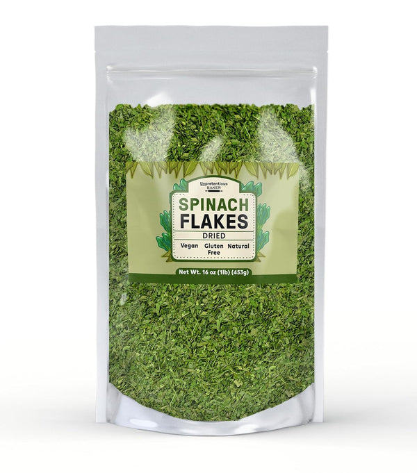 Unpretentious Spinach Flakes, 1 lb, Dried Spinach, Add to Breads, Seasoning &