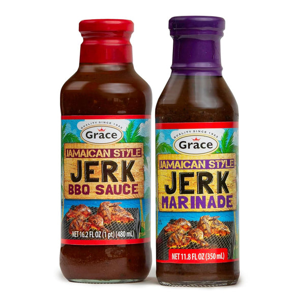 Grace Jerk BBQ Sauce & Marinade 2-Pack Bold & Spicy Caribbean Jerk