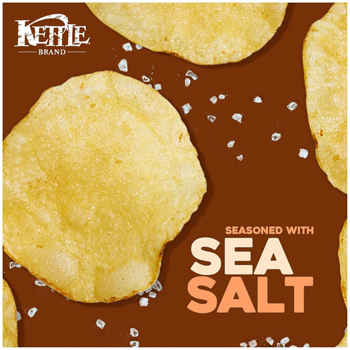1.5 Oz (Pack 24) Kettle Brand Potato Chips, Sea Salt Kettle Chips, Snack Bag