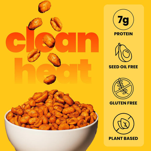 3-Pack 7oz Confusion Snacks Chili Spiced Hot Peanuts Spicy Snacks with a Hot & Spicy Taste, Keto, High Protein, Seed