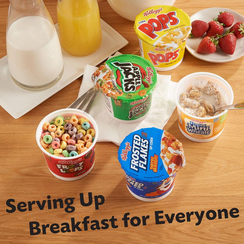 Kellogg's Pack (24 Breakfast Cereal Cups, Kids Snacks, Family Breakfast, Variety Cups)