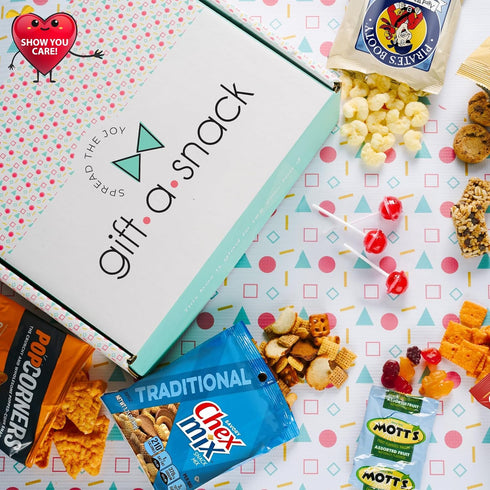 Package (50 Count) Gift A Snack - Easter Treats, Healthy Snack Box Care + Greeting Card Birthday Treats Gift Basket