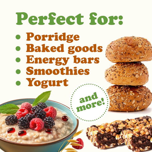 8 Food to Live Oat Bran, Ounces A Nutritional Powerhouse High Fiber Hot Cereal, Milled from High Protein Oats. Raw