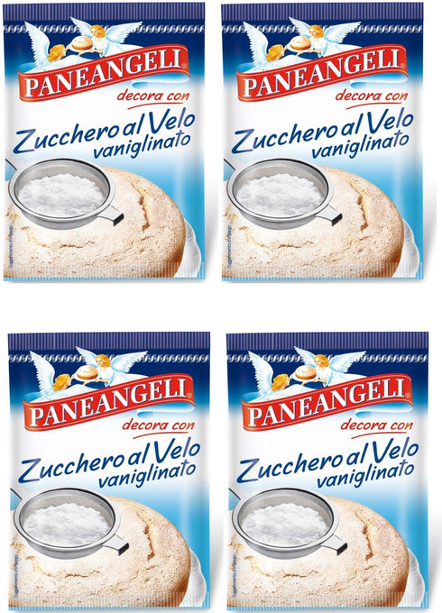 Paneangeli Zucchero Al Velo Icing Sugar with Vanilla Flavor 4.4oz 125gr, Pack of