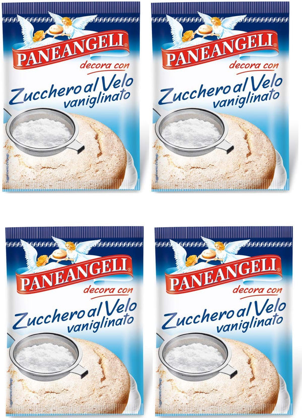 Paneangeli Zucchero Al Velo Icing Sugar with Vanilla Flavor 4.4oz 125gr, Pack of