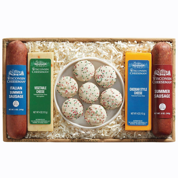 The Wisconsin Cheeseman Five Star Assortment Summer Sausage Meats and Cheeses Gift