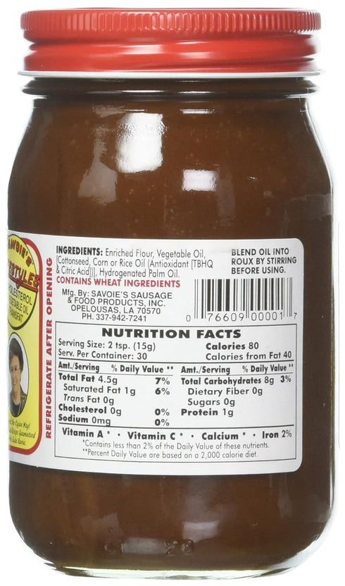 SAVOIE'S (16 oz) Old Fashioned Dark Roux