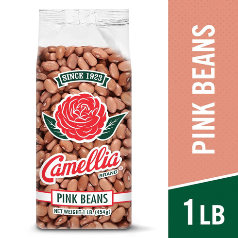 1 (Pack 2) Camellia Brand Dried Pink Beans Premium Non-GMO Legumes for Southwestern Chili, Puerto Rican Habichuelas