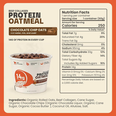 Pack 12 Pack 1416g Beef Cakes Protein Breakfast Variety Instant Protein Pancakes and Oatmeal Cups Protein, Beef