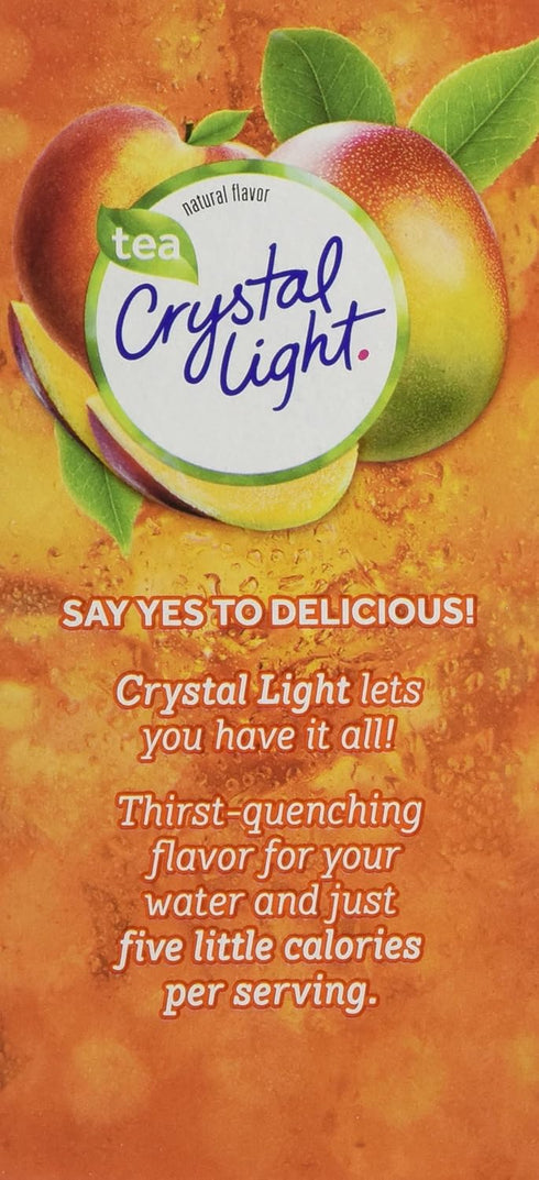 10-0.08 oz packets (6 Pack) Crystal Light Green Tea Peach Mango Drink Mix On The Go