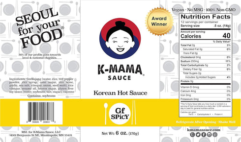 K-Mama All-Purpose Gochujang Korean Hot Sauce 2-Pack 6oz (Gluten Free Spicy)