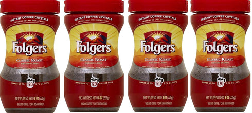 Folgers Instant Coffee Crystals, Classic Roast, 32 ounce