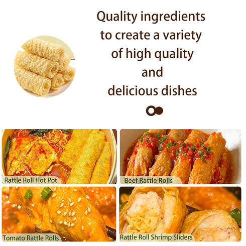 8.46oz TJBXWPY Bean curd skin roll puff tofu fried soybean curd original fried tofu skin,tofu firm
