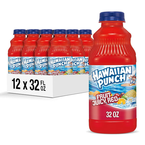 Hawaiian Punch Fruit Juicy Red Fruit Juice Drink, 32 Fl Oz Bottle
