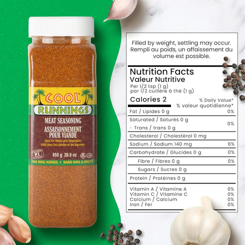 850g Cool Runnings USA Meat Seasoning - Robust and Flavorful Blend for Marinating, Roasting, and Grilling Beef, Pork