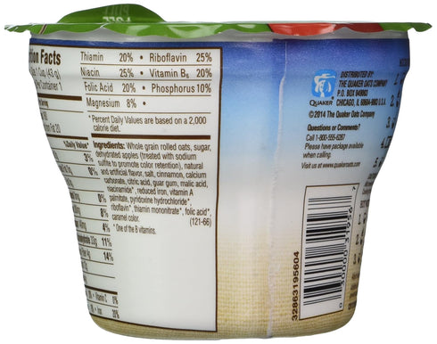Quaker 1.51-ounce (Pack 24) Instant Oatmeal Apples & Cinnamon Cups