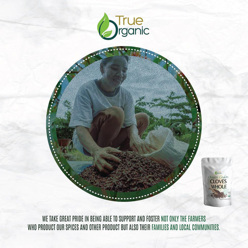 1 lb, (16 True Organic Ceylon Cloves Whole, Premium Grade, USDA Organic & Kosher Certified, Non-GMO, Fresh Organic