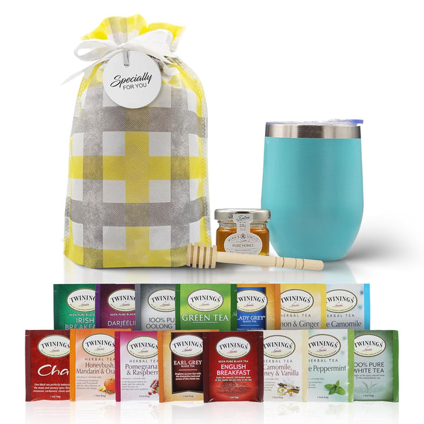 Tea Gift Set for Women & Men Includes Assorted Teas, Elegant Mug