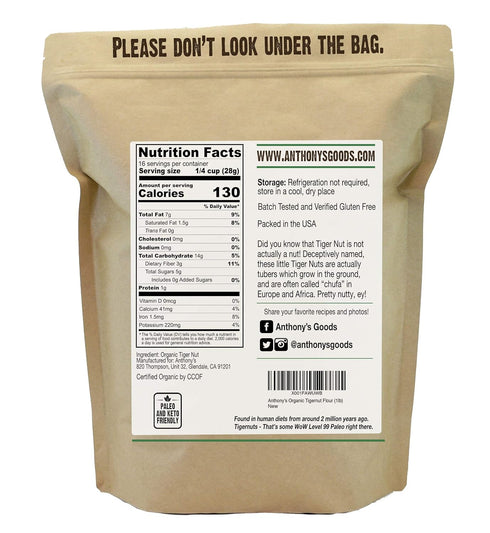 2.5lb 1lb Anthony's Premium Arrowroot Flour &. Organic Tigernut Flour Bundle