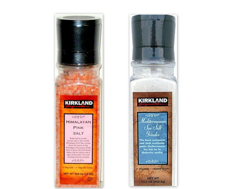 Kirkland Signature Salt Variety Bundle, 13 oz (Pack of 2) includes 1-Bottle Himalayan Pink