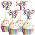 24 PCS Sweet 16 Cupcake Toppers with Heart Sixteen Happy 16th Birthday