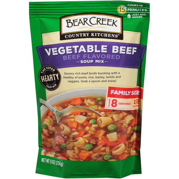 Bear Creek Soup Mix, Vegetable Beef, 9.0 Ounce (Pack of 6)