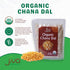 2 Jiva Organic Chana Dal Pound Bag - Non-GMO, Premium, Certified - Split Desi Indian Chickpeas