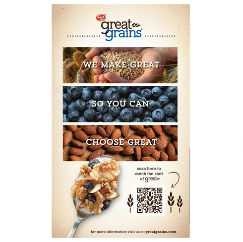 Post 13.5 Oz. (2 Pack) Great Grains Blueberry Morning Cereal, Box