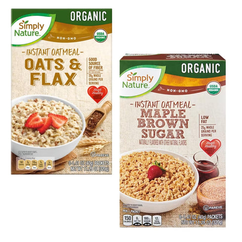 Generic 2-PACK: 1 Organic Oats & Flax and 1 Organic Maple Brown Sugar