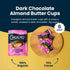 60% 3.45 oz (Pack 6) Chocxo Dark Chocolate Almond Butter Cups - Lower Sugar, Organic, NonGMO, Keto, Gluten Free