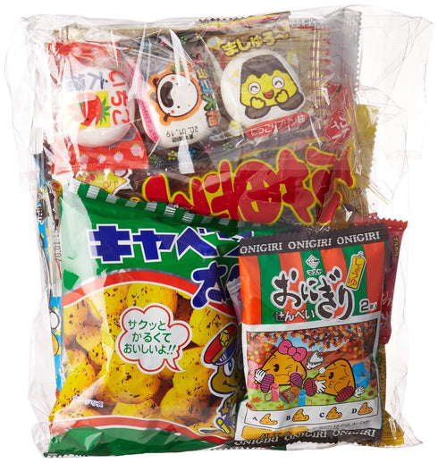 P-Shop 20pcs (20 set) Japanese Candy Box assortment Kit Dagashi Umaibo Snack Gumi potato Chip Kitty chocolate pieces