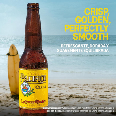 Pacifico 12 12 oz 4.4% Clara Beer, pk, cans, ABV