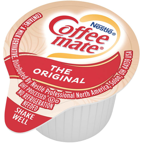 180 Nestle Coffee Mate Coffee Creamer, Original, Liquid Creamer Singles, Non Dairy, No Refrigeration, Box of Singles