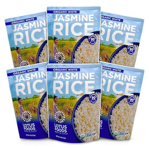 Lotus Foods Organic White Jasmine Rice Heat & Eat Pouch - Gluten