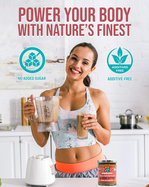 8 oz, Pack 2 Dastony Cinna-Date Sprouted Almond Butter - Raw Almond Butter