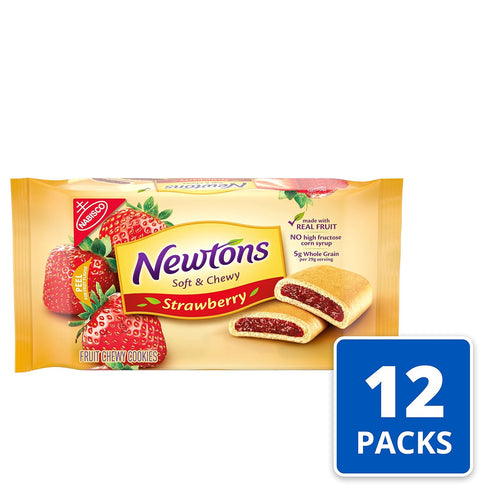 Fig Newtons 12 10 oz Packs Newtons Soft & Fruit Chewy Strawberry Cookies, (Strawberry Bars)