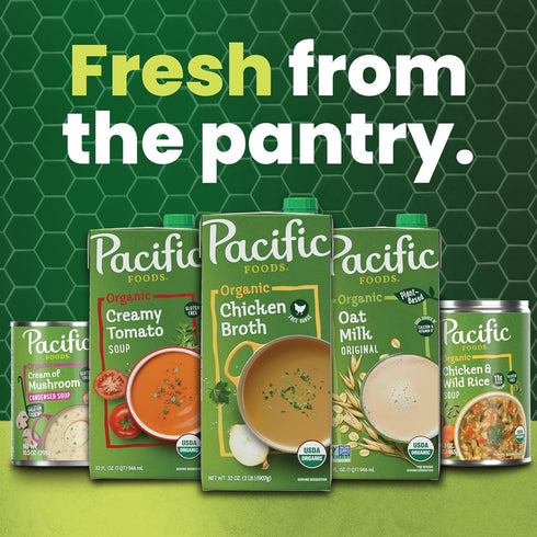 32 oz Pacific Foods Organic Unsweetened Almond Milk, Plant Based Milk, Carton