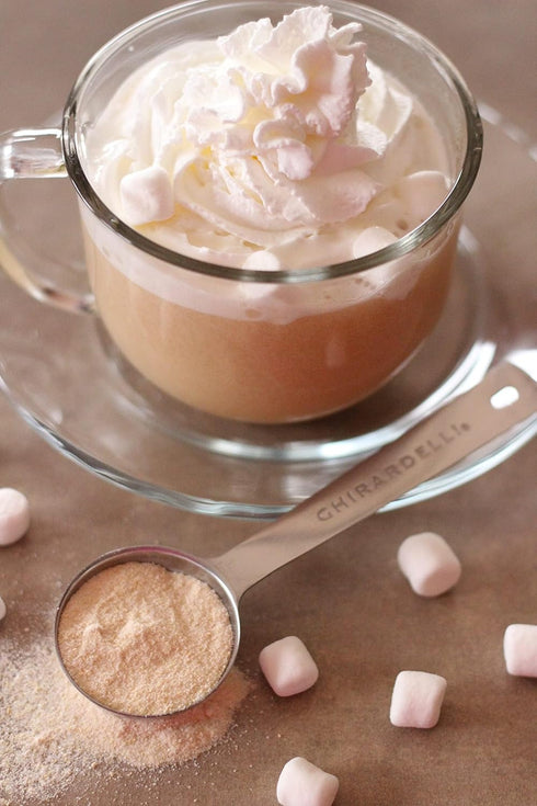 3.12 lb Ghirardelli Classic White Premium Frapp Mix, Can with Ghirardelli Stamped Barista Spoon