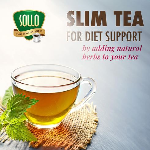 2.0 24 SOLLO Slim Tea K-Cup, Diet Support, Weight Loss with Garcinia & Green Coffee Extract, Single Serve Pods